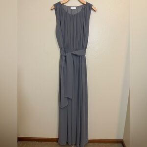 Calvin Klein Grey Elegant Special Occasion Sleeveless Maxi Dress